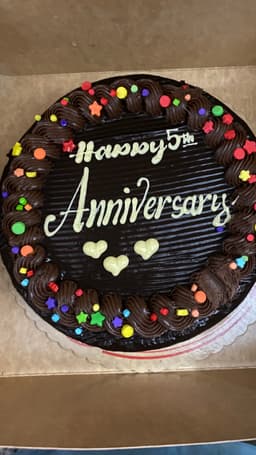 Chocolate Anniversary Cake (8-inch) — Chocolate Ganache with Colorful Sprinkles