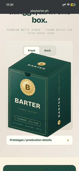 BARTER: Tiangge Edition Card Game