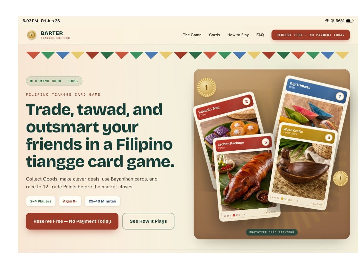 Barter: Tiangge Edition — Filipino Tiangge Card Game (2–4 players)